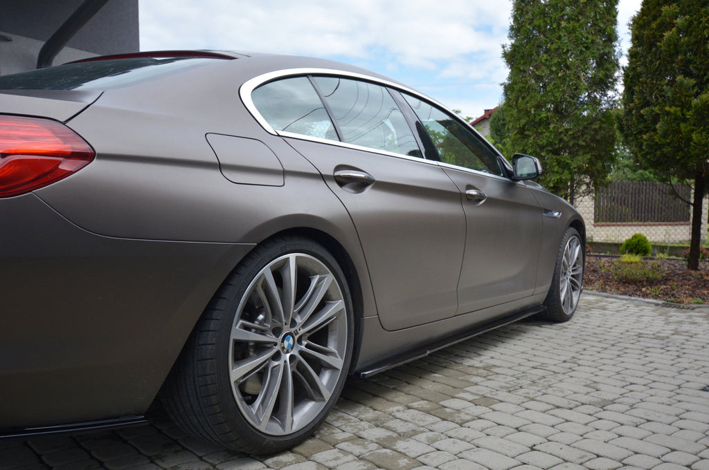 Maxton Design Street+ Seitenschweller Leisten passend für BMW 6er GRAN COUPÉ schwarz Hochglanz