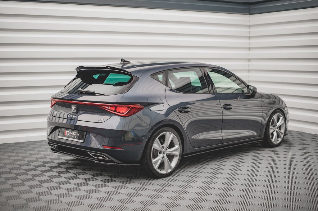 Maxton Design Spoiler CAP passend für Seat Leon FR Mk4 / Cupra Leon Hatchback Mk1 / Mk1 Facelift schwarz Hochglanz