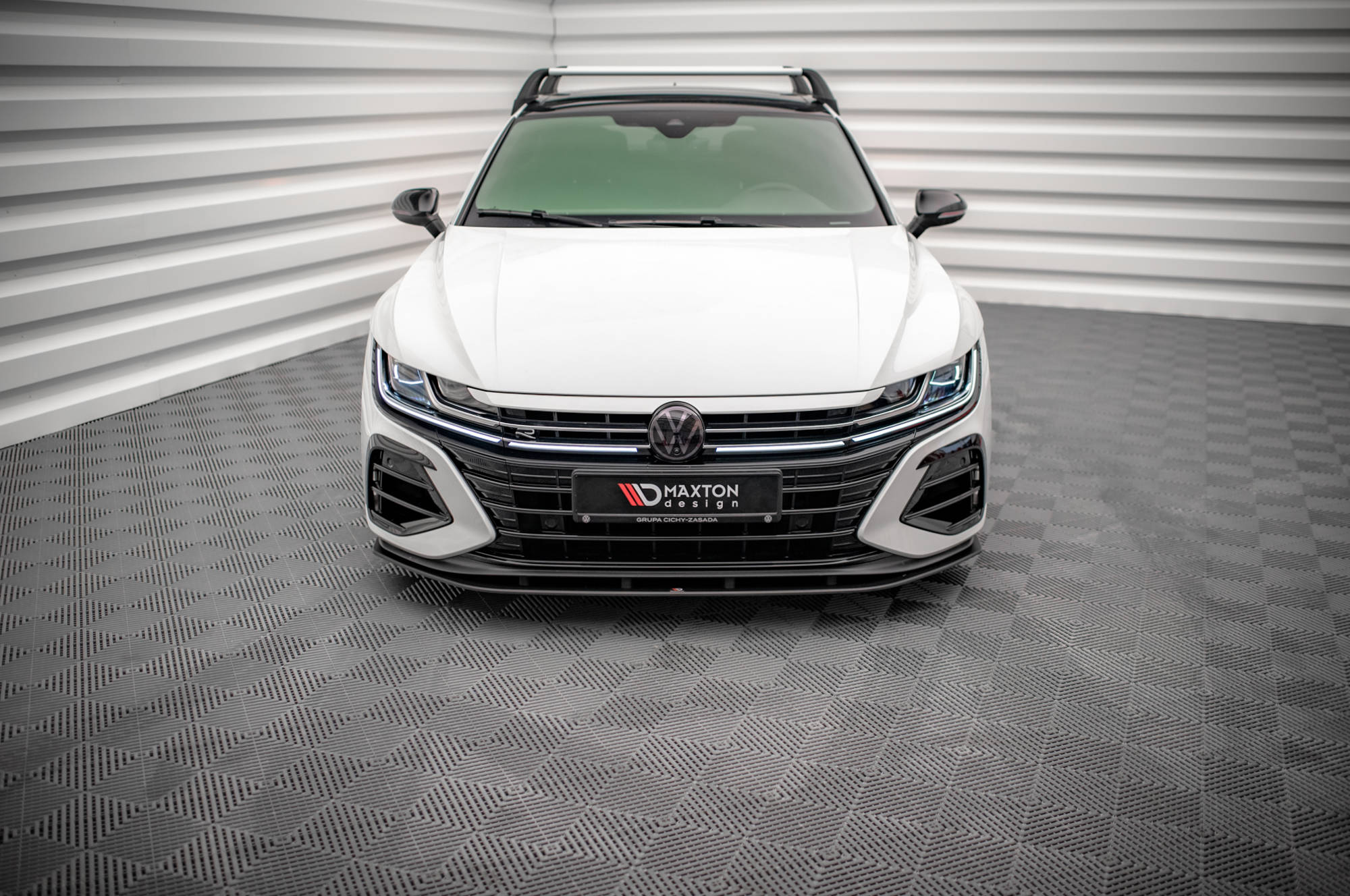 Maxton Design Street Pro Street+ Spoilerlippe Front Ansatz passend für VW Arteon R Limousine / Shooting Brake Mk1 Faceift