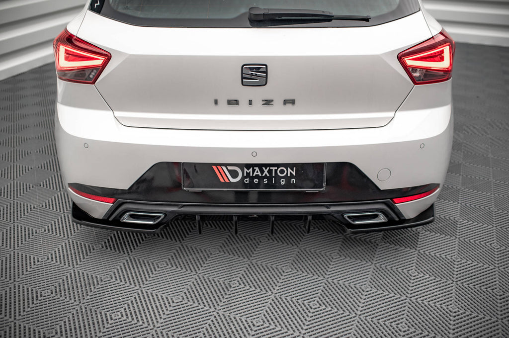 Maxton Design Heck Ansatz Flaps Diffusor passend für Seat Ibiza FR/ Standard Mk5 schwarz Hochglanz