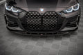 Maxton Design Street+ Spoilerlippe Front Ansatz V.1 passend für BMW 4er M-Paket / M440i G22 / G23 / G22 Facelift / G23 Facelift schwarz Hochglanz
