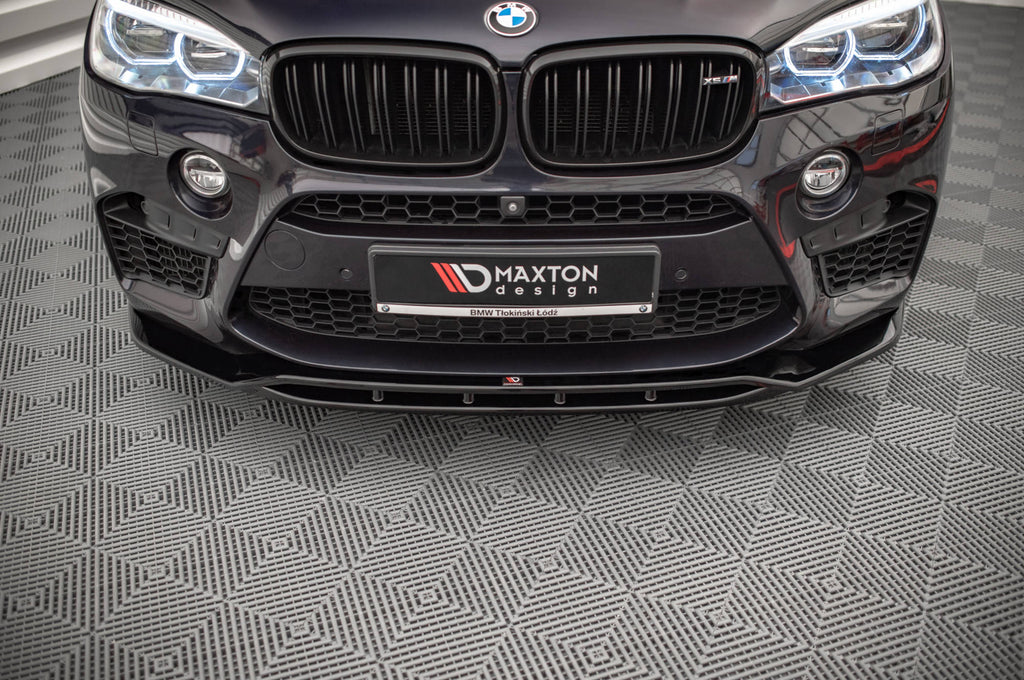 Maxton Design Street+ Spoilerlippe Front Ansatz V.2 passend für BMW X5 M F85 / X6 M F86 schwarz Hochglanz