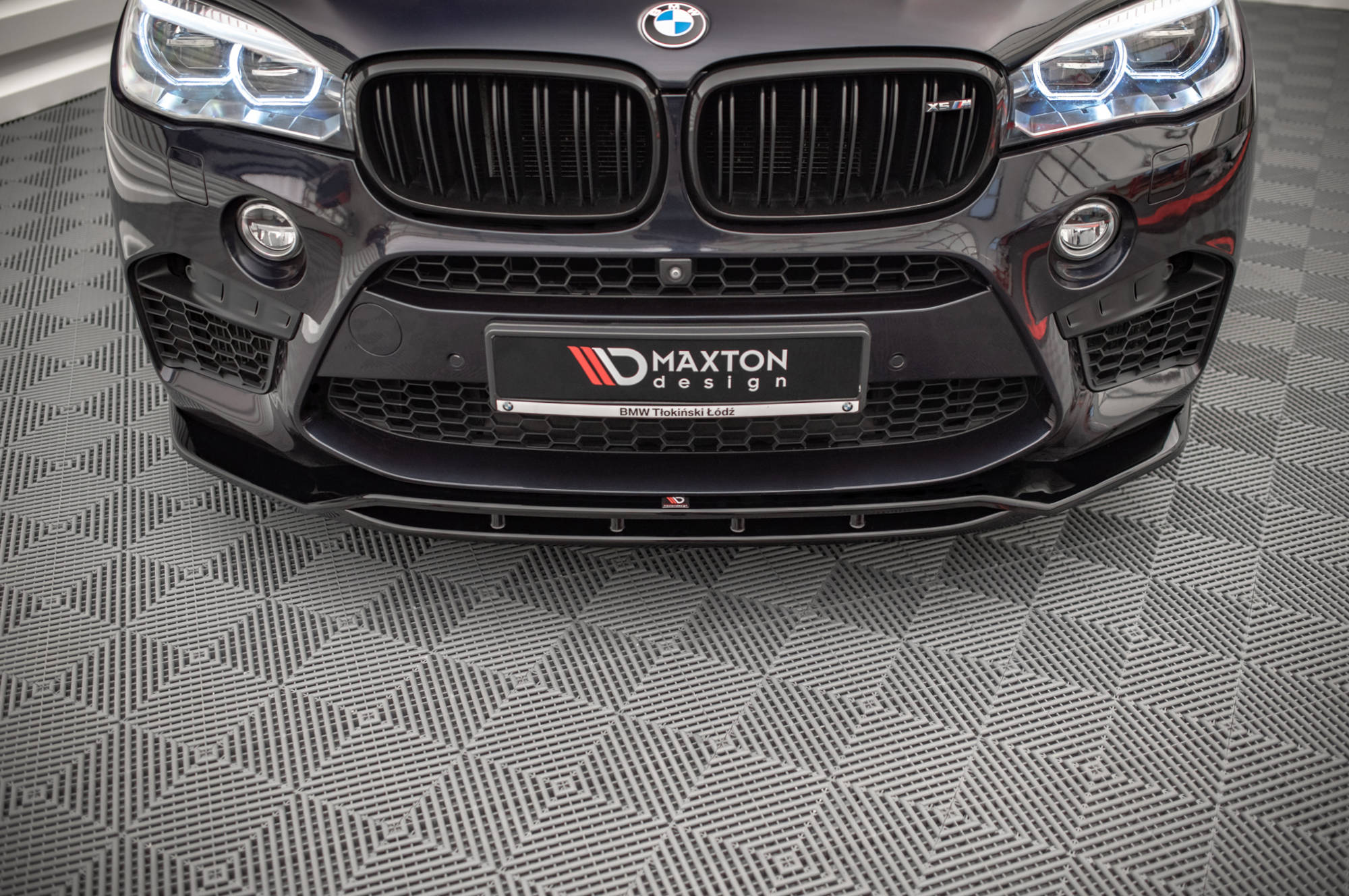 Maxton Design Street+ Spoilerlippe Front Ansatz V.2 passend für BMW X5 M F85 / X6 M F86 schwarz Hochglanz