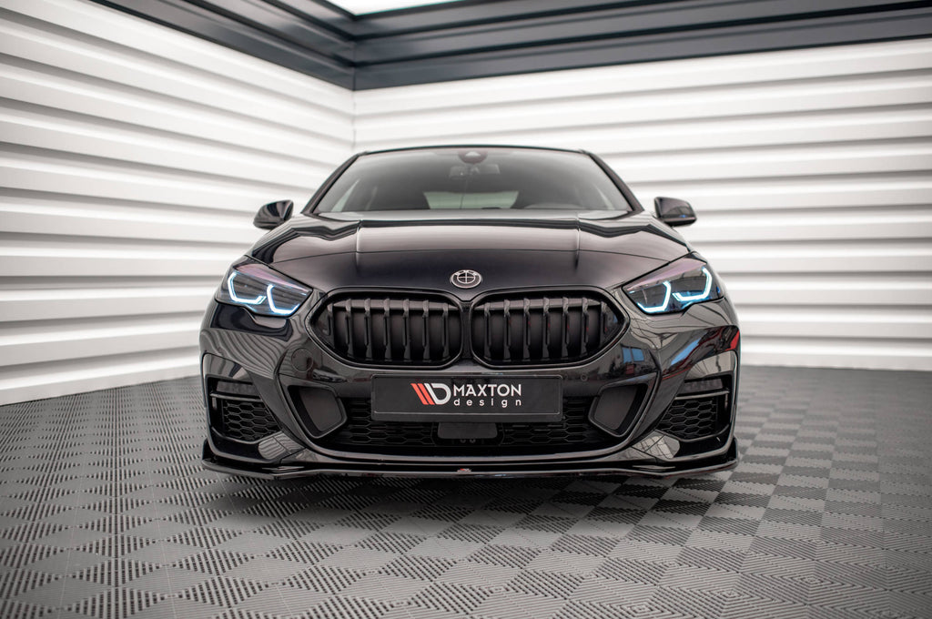 Maxton Design Street+ Spoilerlippe Front Ansatz V.3 passend für BMW 2 Gran Coupe M-Paket / M235i F44 schwarz Hochglanz