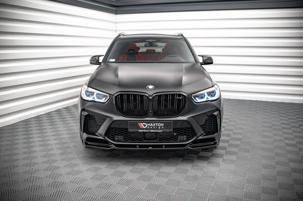 Maxton Design Street+ Spoilerlippe Front Ansatz V.2 passend für BMW X5M F95 schwarz Hochglanz