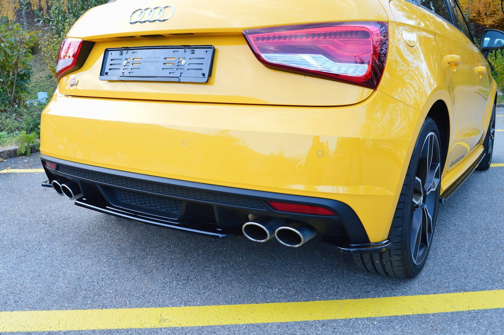 Maxton Design Heckansatz Audi S1 8X schwarz Hochglanz für Audi A1