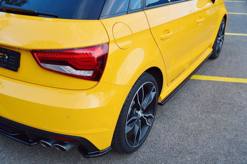Maxton Design Street+ Seitenschweller Leisten passend für Audi S1 8X schwarz Hochglanz