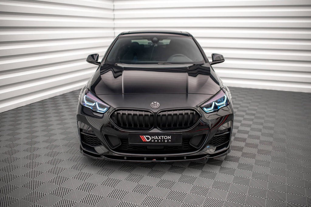 Maxton Design Street+ Spoilerlippe Front Ansatz V.1 passend für BMW 2 Gran Coupe M-Paket / M235i F44 schwarz Hochglanz