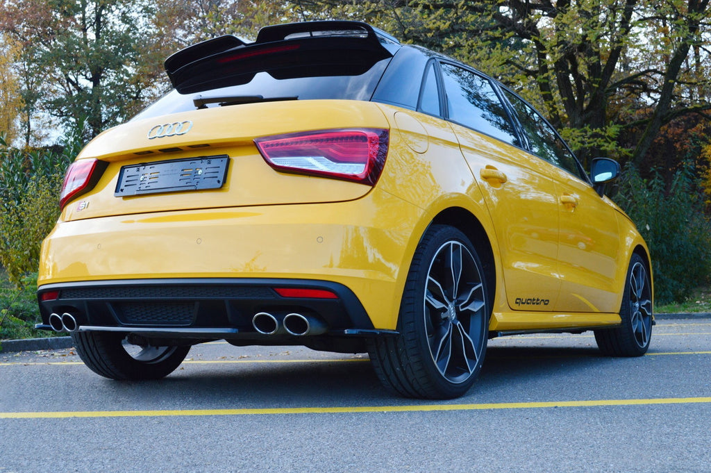 Maxton Design Heckansatz Audi S1 8X schwarz Hochglanz für Audi A1