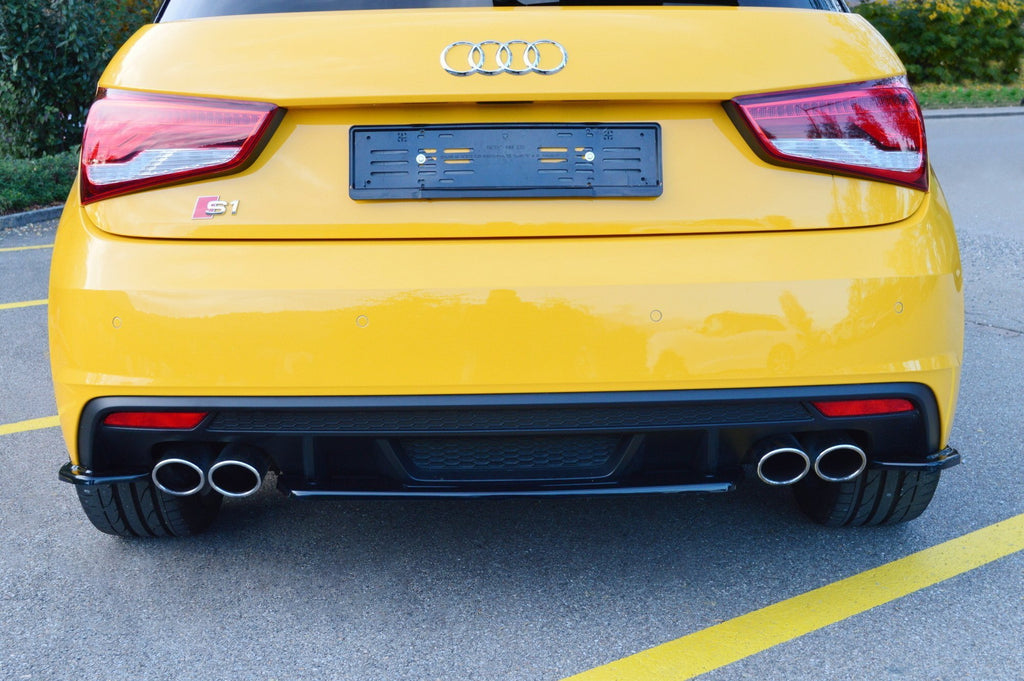 Maxton Design Heckansatz Audi S1 8X schwarz Hochglanz für Audi A1