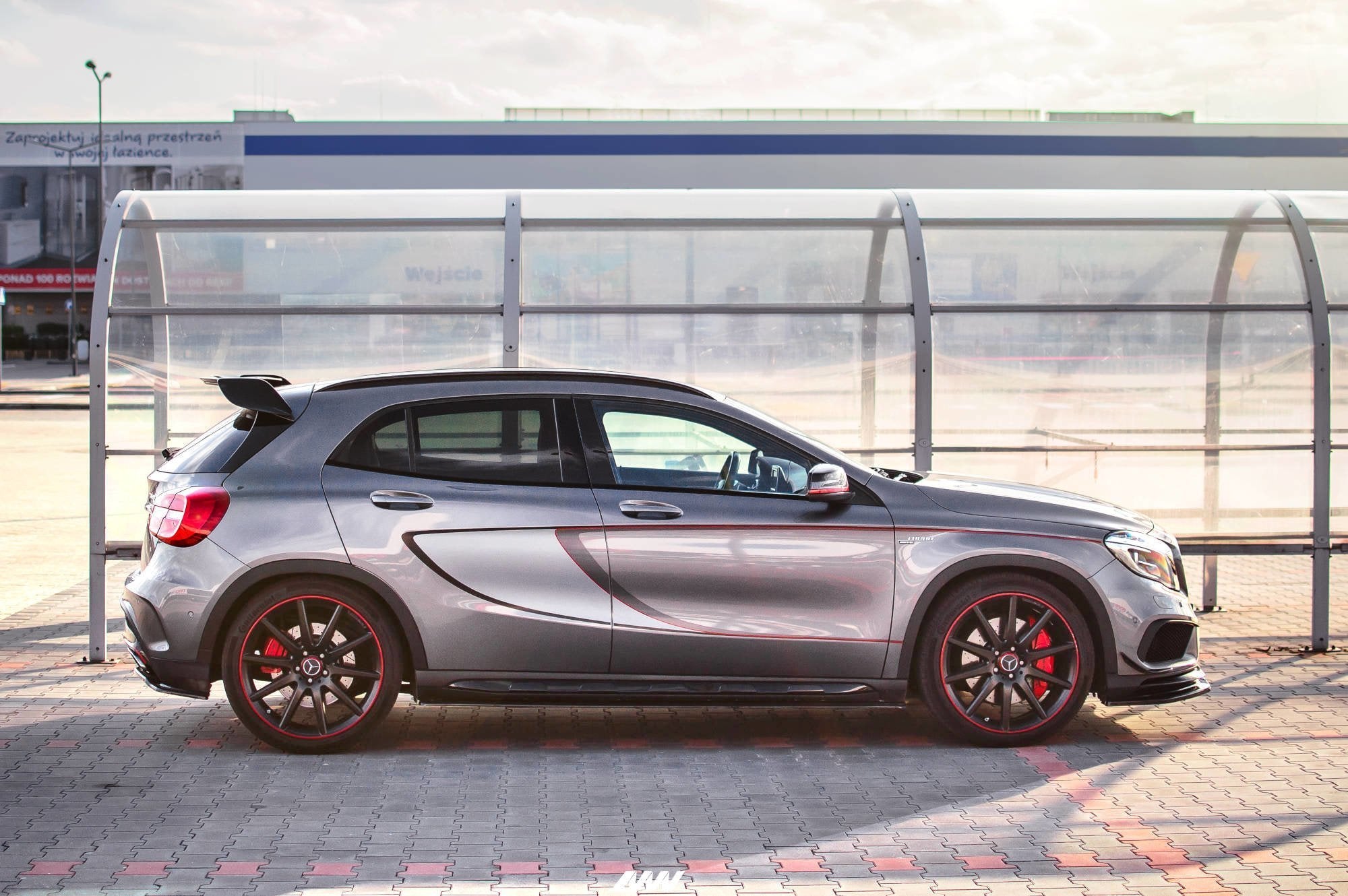 Maxton Design Seitenschweller Ansatz für Mercedes GLA 45 AMG SUV (X156) vor Facelift schwarz matt