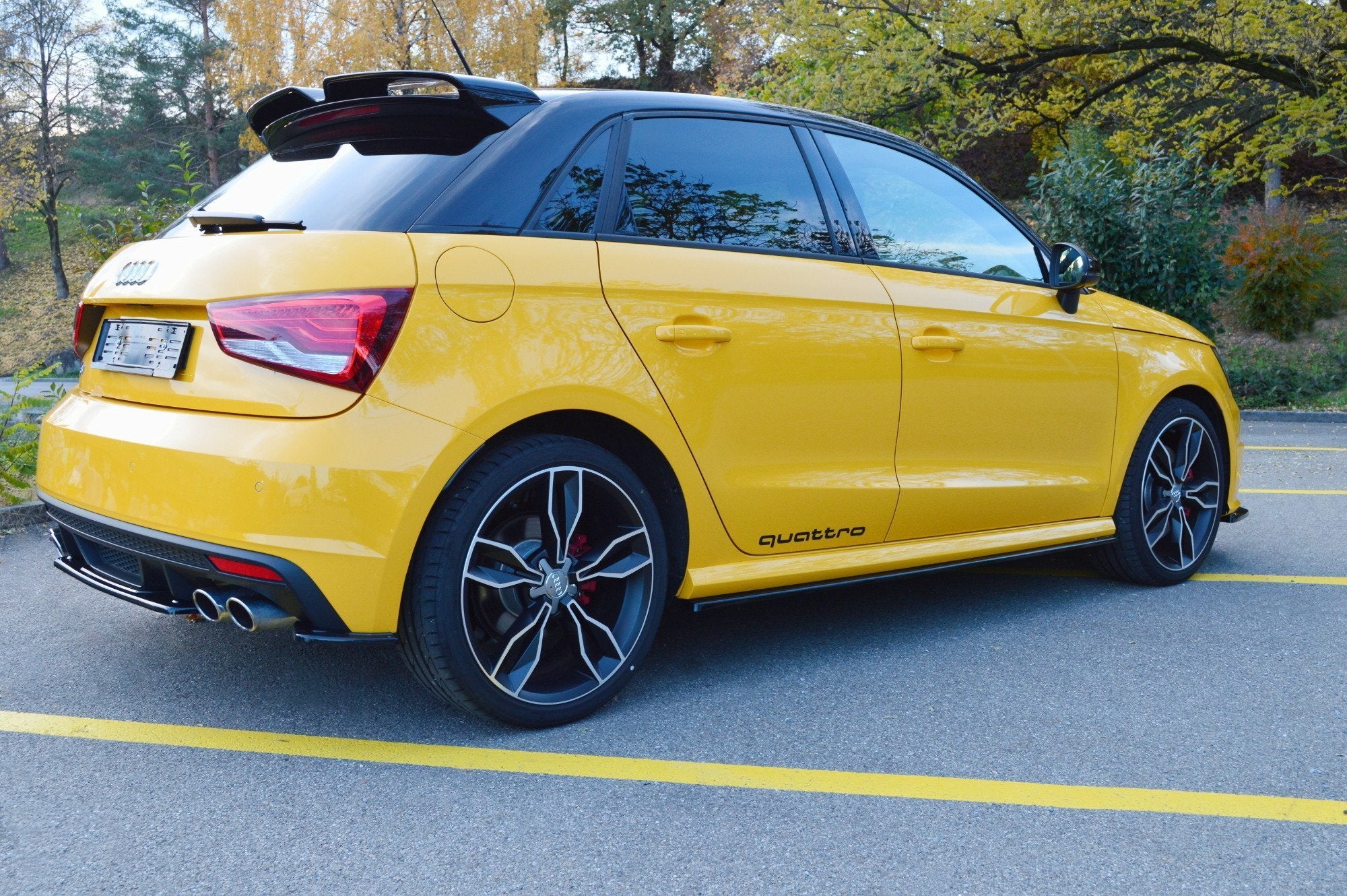 Maxton Design Street+ Seitenschweller Leisten passend für Audi S1 8X schwarz Hochglanz