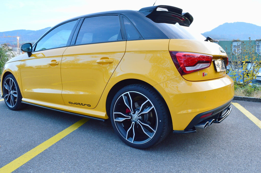 Maxton Design Street+ Seitenschweller Leisten passend für Audi S1 8X schwarz Hochglanz