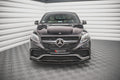 Maxton Design Street+ Spoilerlippe Front Ansatz V.2 passend für Mercedes-Benz GLE Coupe / SUV 63 AMG C292 / W166 schwarz Hochglanz