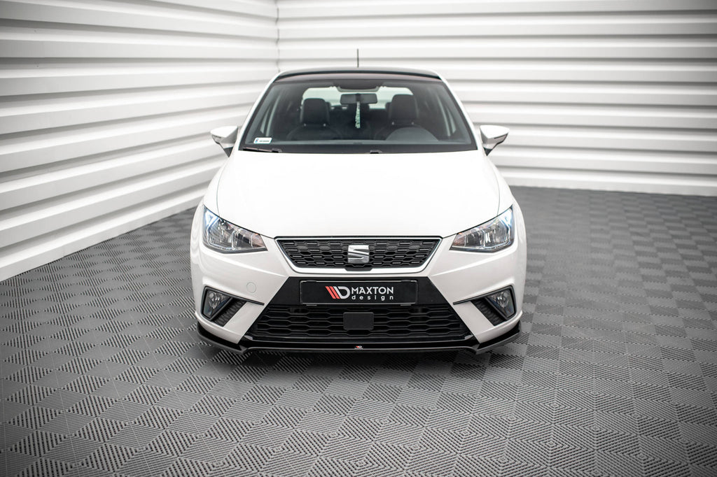 Maxton Design Street+ Spoilerlippe Front Ansatz V.3 passend für Seat Ibiza FR/ Standard Mk5 schwarz Hochglanz