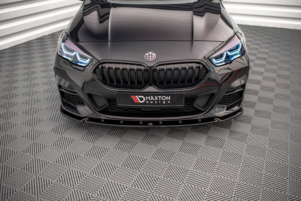 Maxton Design Street+ Spoilerlippe Front Ansatz V.2 passend für BMW 2 Gran Coupe M-Paket / M235i F44 schwarz Hochglanz
