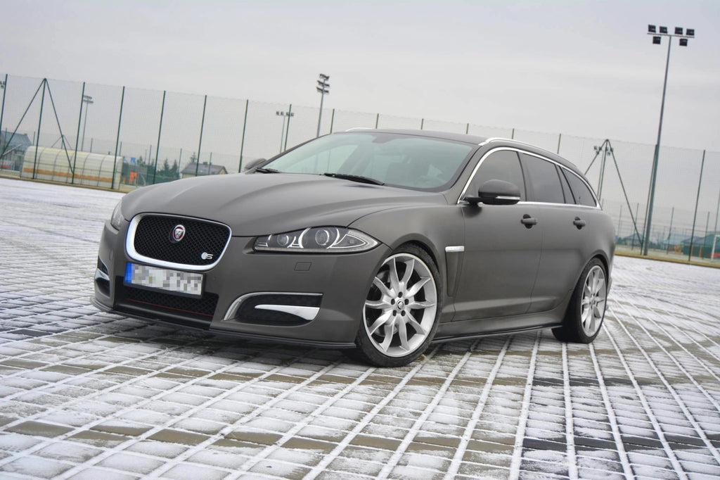 Maxton Design Street+ Seitenschweller Leisten passend für JAGUAR XF (X250) MK1 SPORTBRAKE S-PACK schwarz Hochglanz