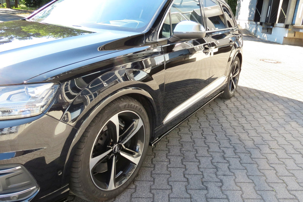 Maxton Design Street+ Seitenschweller Leisten passend für Audi SQ7 / Q7 S-Line Mk.2 schwarz Hochglanz