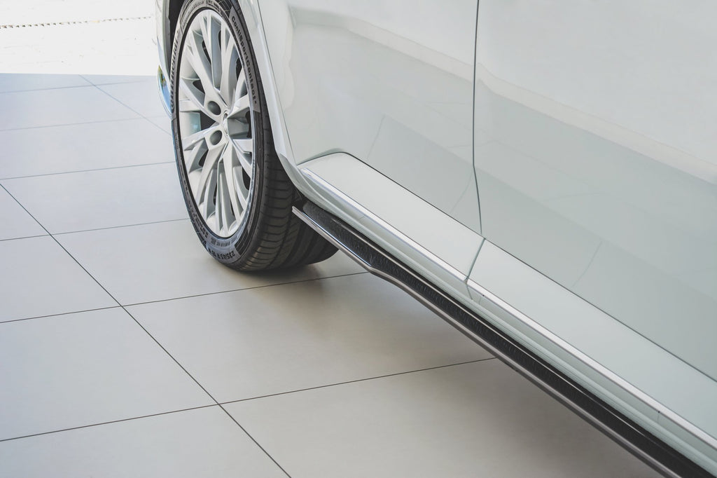 Maxton Design Street+ Seitenschweller Leisten passend für Skoda Superb Liftback / Combi Mk3 Facelift schwarz Hochglanz
