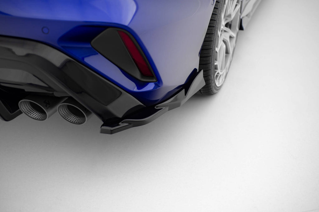 Maxton Design Heck Ansatz Flaps Diffusor V.4 passend für Audi S3 Limousine 8Y Facelift schwarz Hochglanz