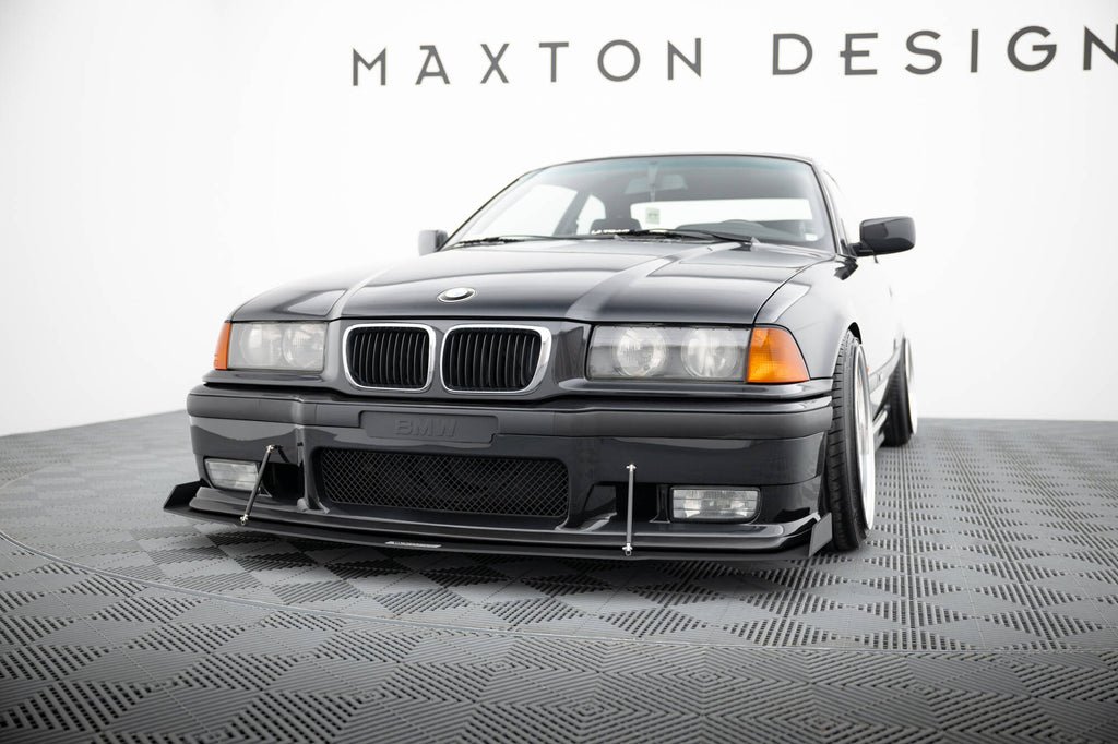 Maxton Design Racing Street+ Spoilerlippe Front Ansatz passend für BMW M3 / 3 M-Paket Coupe / Cabrio E36
