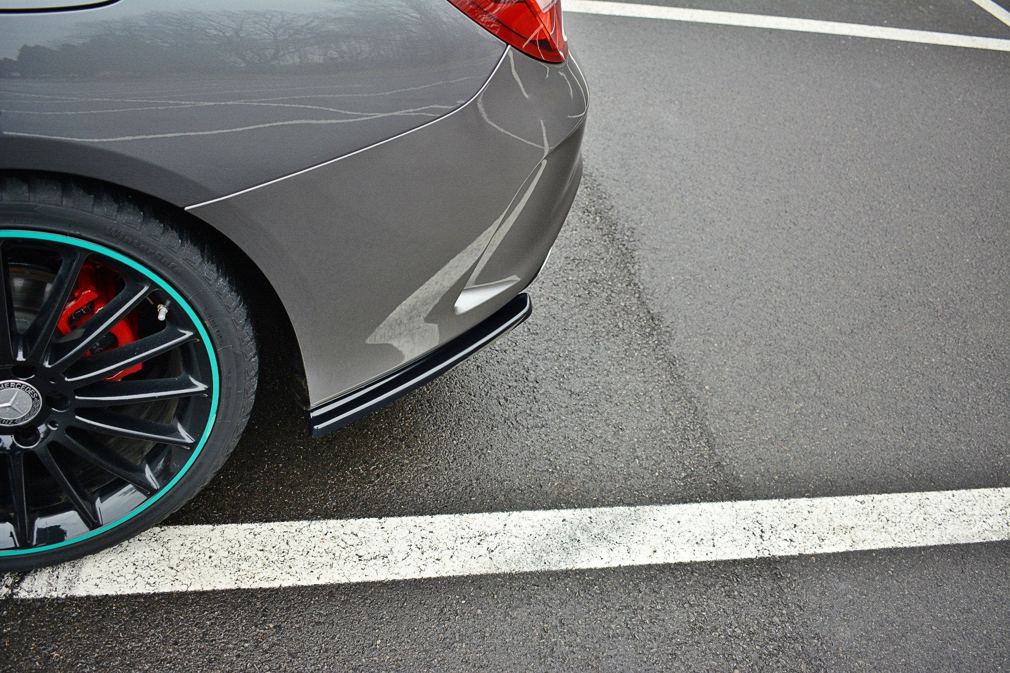 Maxton Design Heck Ansatz Flaps Diffusor passend für Mercedes-Benz CLA AMG-Line C117 schwarz Hochglanz