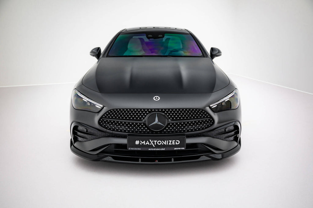 Maxton Design Street+ Spoilerlippe Front Ansatz V.2 passend für Mercedes-Benz CLE AMG-Line C236 schwarz Hochglanz