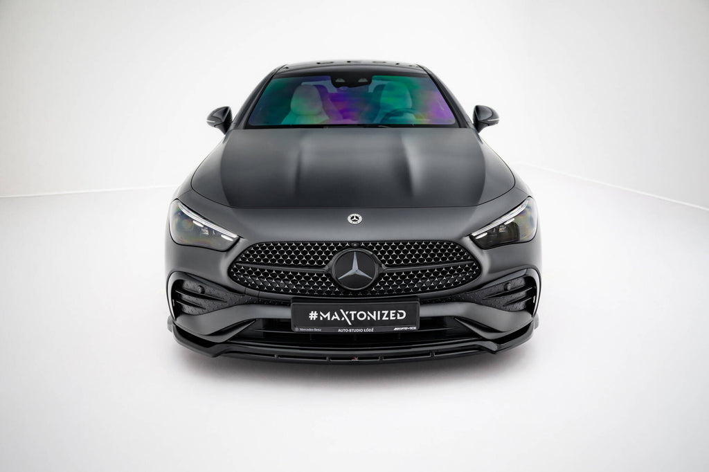 Maxton Design Street+ Spoilerlippe Front Ansatz V.1 passend für Mercedes-Benz CLE AMG-Line C236 schwarz Hochglanz