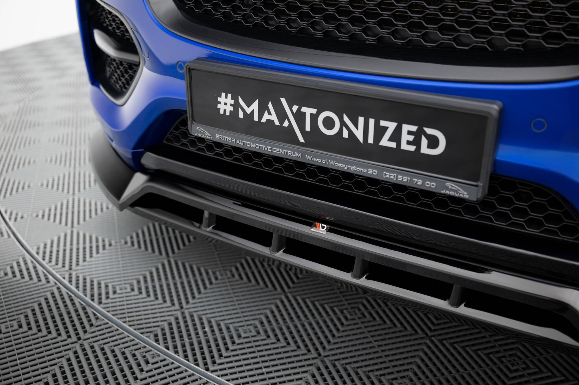 Maxton Design Street+ Spoilerlippe Front Ansatz passend für Jaguar F-Pace R-Sport X761 schwarz Hochglanz