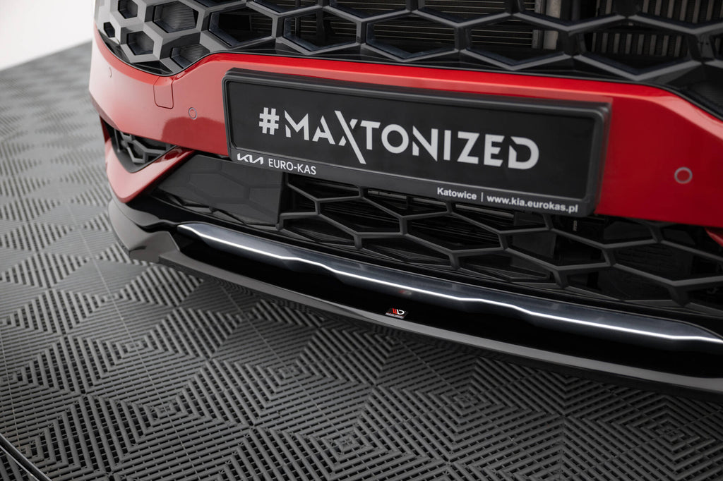 Maxton Design Street+ Spoilerlippe Front Ansatz passend für V.1 Kia Sportage GT-Line Mk5 schwarz Hochglanz
