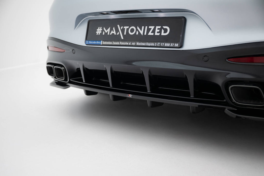 Maxton Design Street+ Mittlerer Diffusor RACE passend für V.1 Mercedes-AMG GT 63 / 55 / 63 S E Performance C192 schwarz Hochglanz