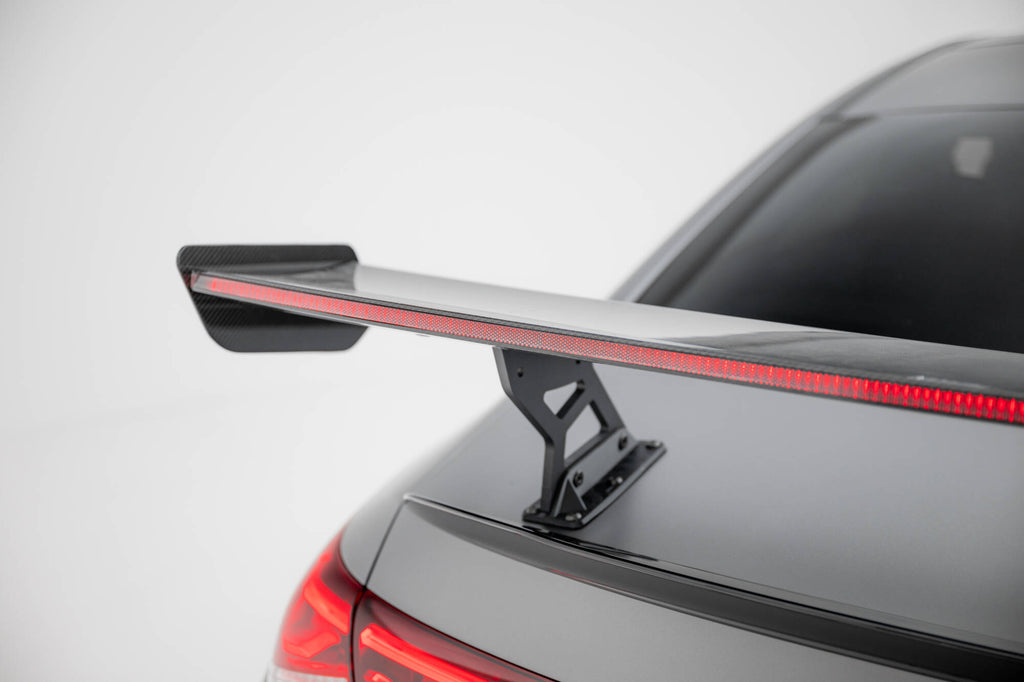 Maxton Design Carbon Spoiler With Internal Brackets Uprights + LED Mercedes-Benz CLA Coupe C118 / C118 Facelift für Mercedes-Benz CLA C118