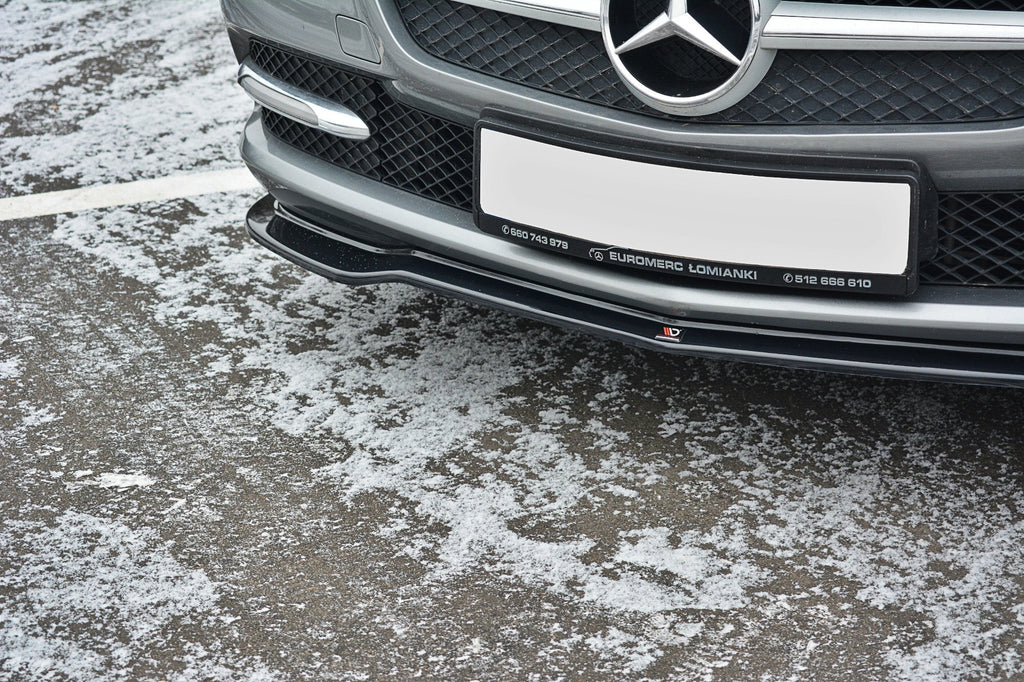 Maxton Design Street+ Spoilerlippe Front Ansatz V.1 passend für Mercedes SLK R172 schwarz Hochglanz