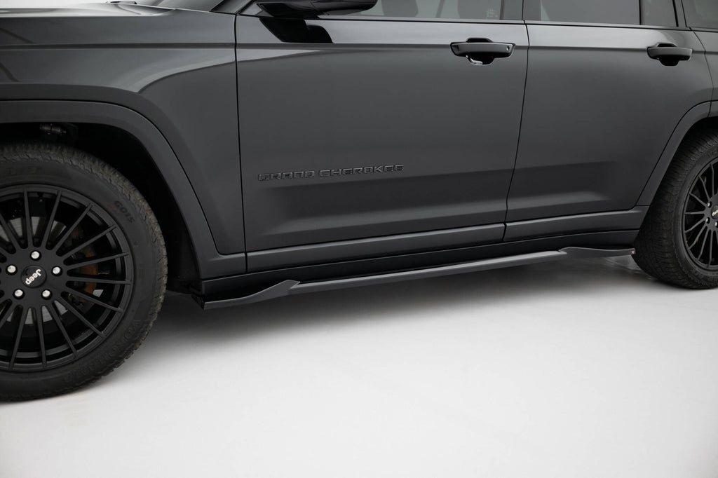 Maxton Design Street+ Seitenschweller Leisten passend für Jeep Grand Cherokee Trailhawk Mk5 schwarz Hochglanz