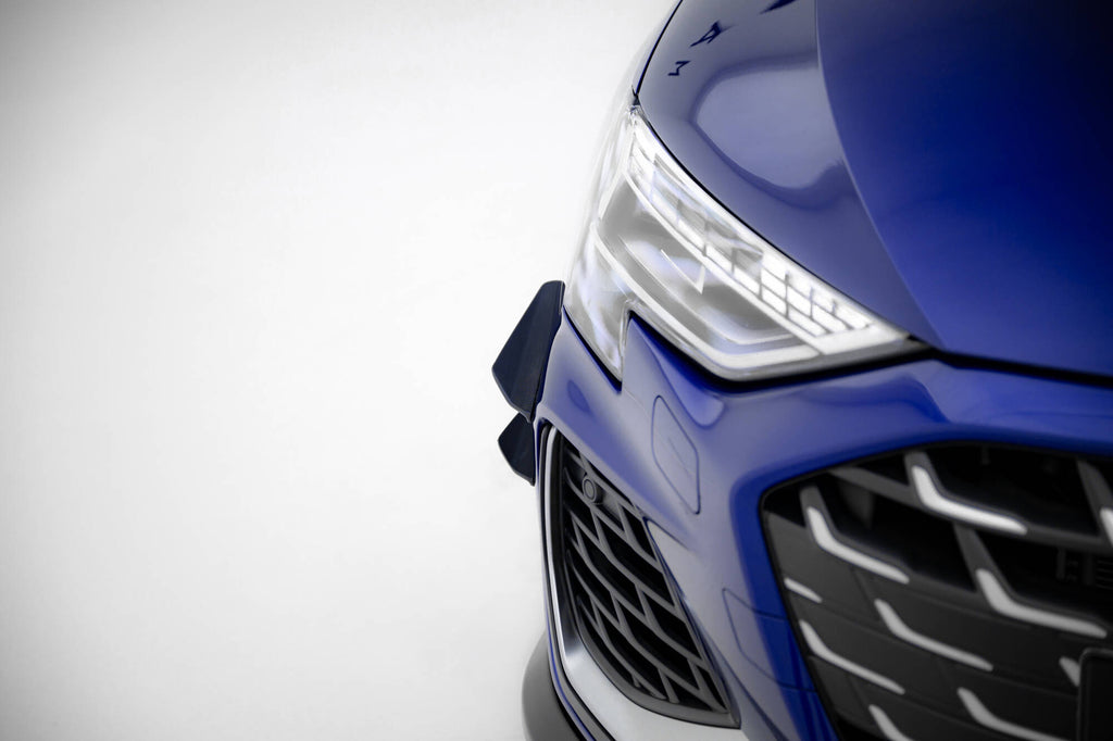 Maxton Design Stoßstangen Flaps Wings vorne Canards passend für Audi A3 S-Line Limousine / S3 Limousine 8Y Facelift