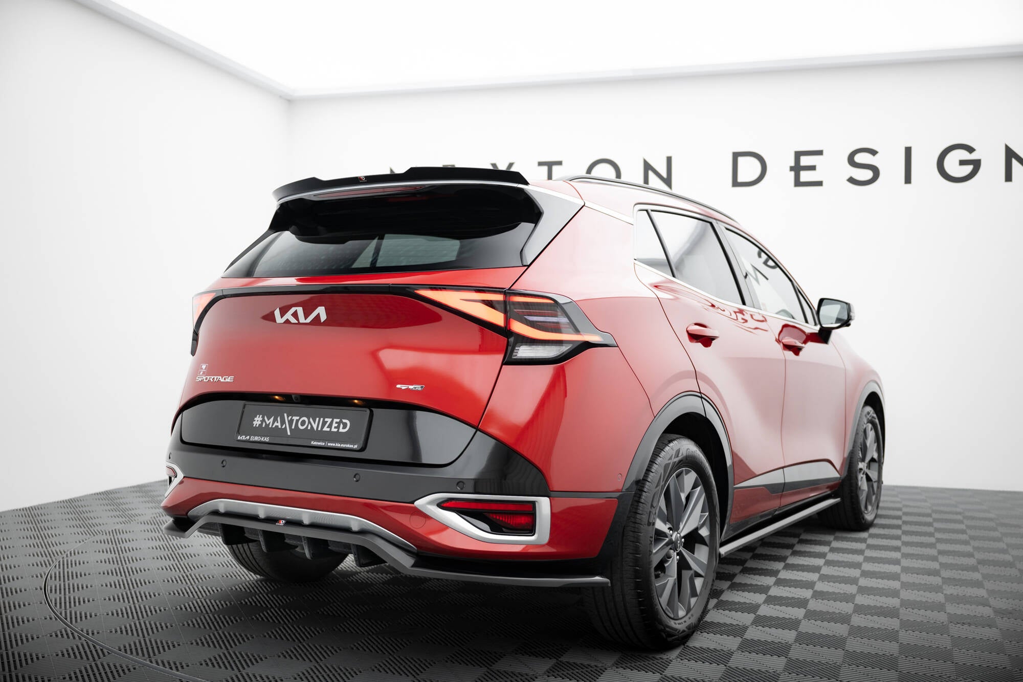 Maxton Design Spoiler CAP passend für Kia Sportage GT-Line Mk5 schwarz Hochglanz
