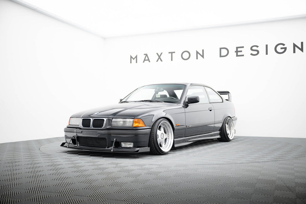 Maxton Design Racing Street+ Spoilerlippe Front Ansatz passend für BMW M3 / 3 M-Paket Coupe / Cabrio E36