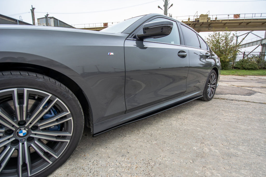 Maxton Design Street+ Seitenschweller Leisten passend für BMW 3er M-Paket G20 schwarz Hochglanz