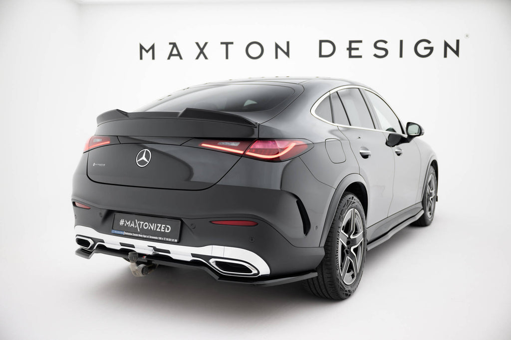 Maxton Design Street+ Mittlerer Diffusor RACE passend für Mercedes-Benz GLC Coupe AMG-Line C254 schwarz Hochglanz