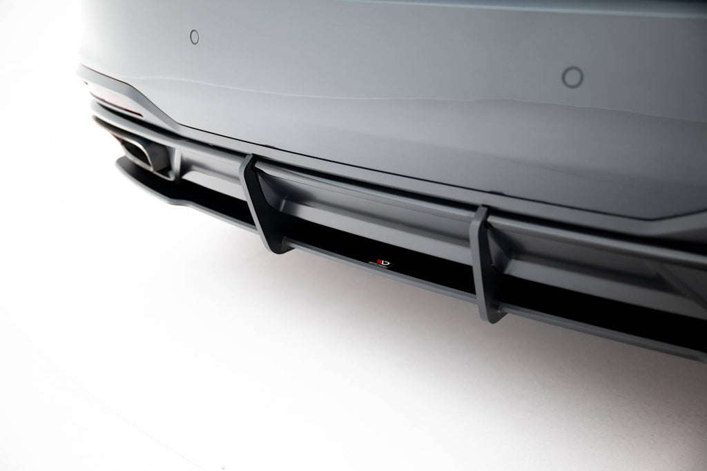 Maxton Design Street Pro Heckschürze + Flaps passend für Audi A5 F5 Facelift schwarz Hochglanz