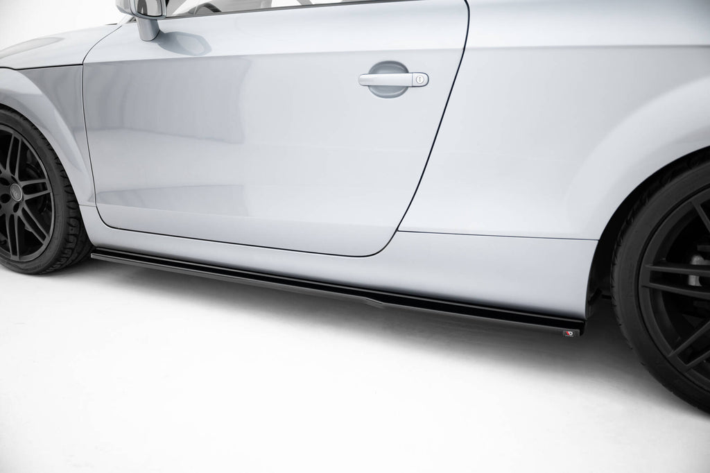 Maxton Design Street+ Seitenschweller Leisten passend für V.1 passend für Audi TT S / TT S-Line 8J Facelift schwarz Hochglanz