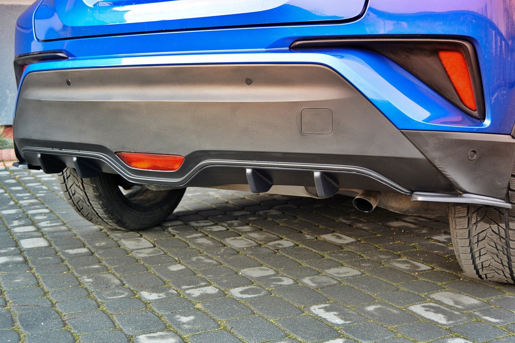 Maxton Design Diffusor Heck Ansatz passend für TOYOTA C-HR schwarz Hochglanz