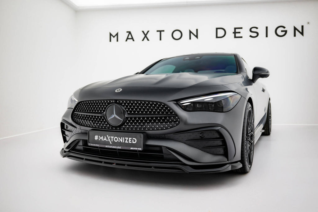 Maxton Design Street+ Spoilerlippe Front Ansatz V.1 passend für Mercedes-Benz CLE AMG-Line C236 schwarz Hochglanz