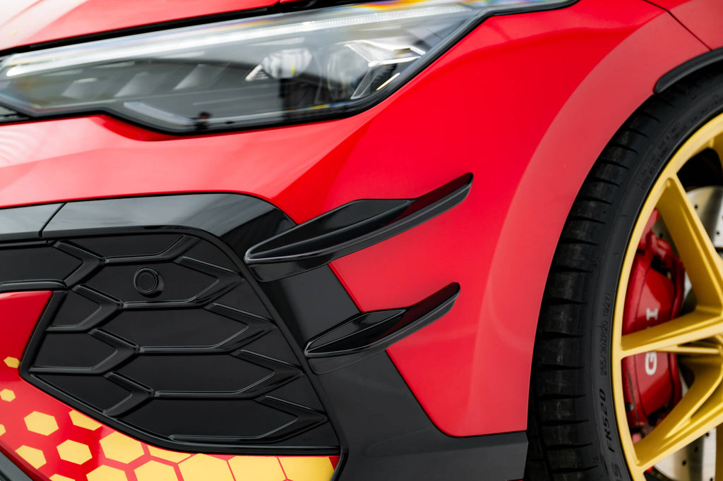 Maxton Design Stoßstangen Flaps Wings vorne Canards passend für VW Golf GTI Clubsport Mk8 Facelift