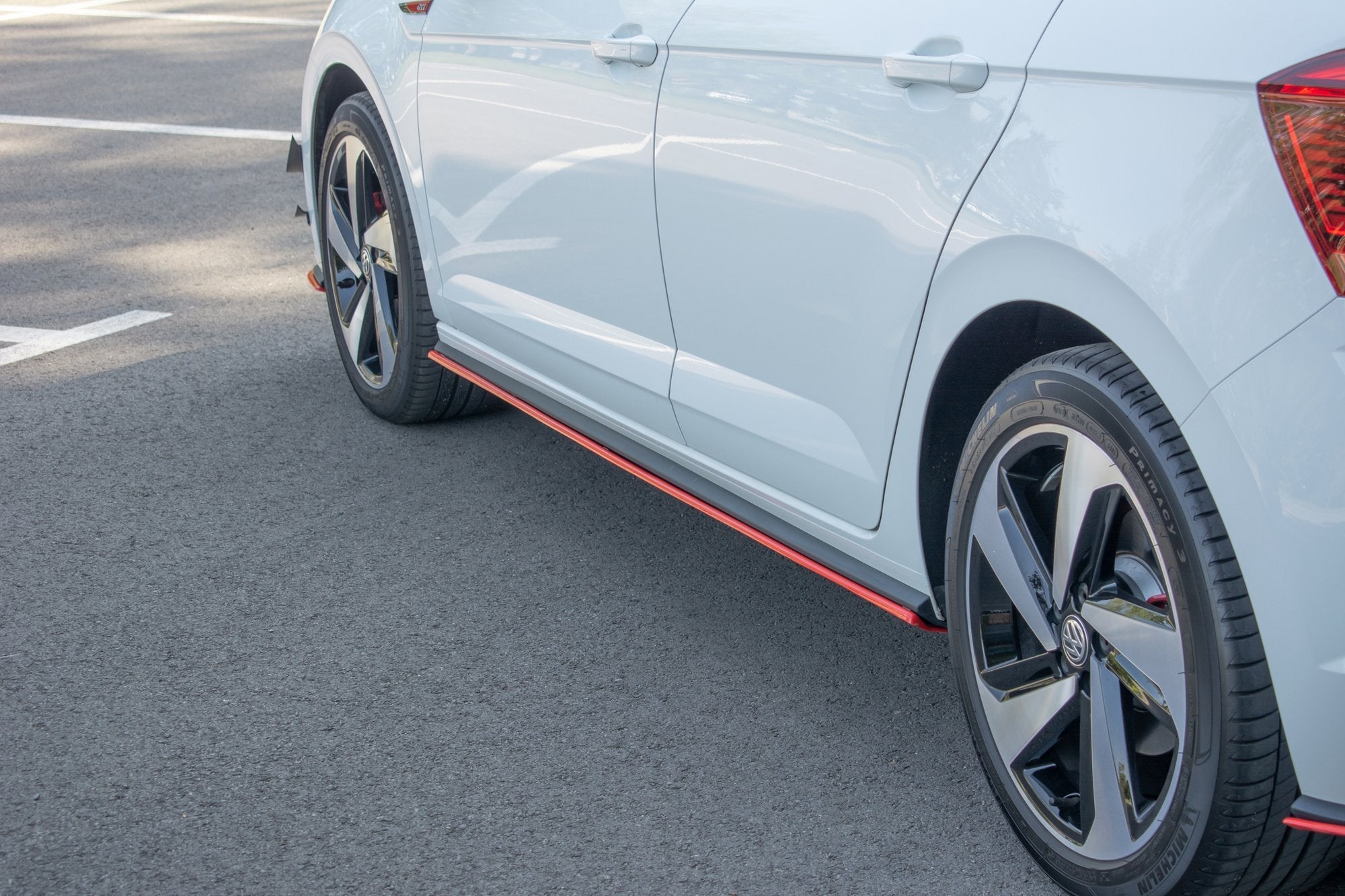 Maxton Design Side Skirts Diffusers VW Polo GTI / R-line Mk6 schwarz Hochglanz für Volkswagen Polo Mk6