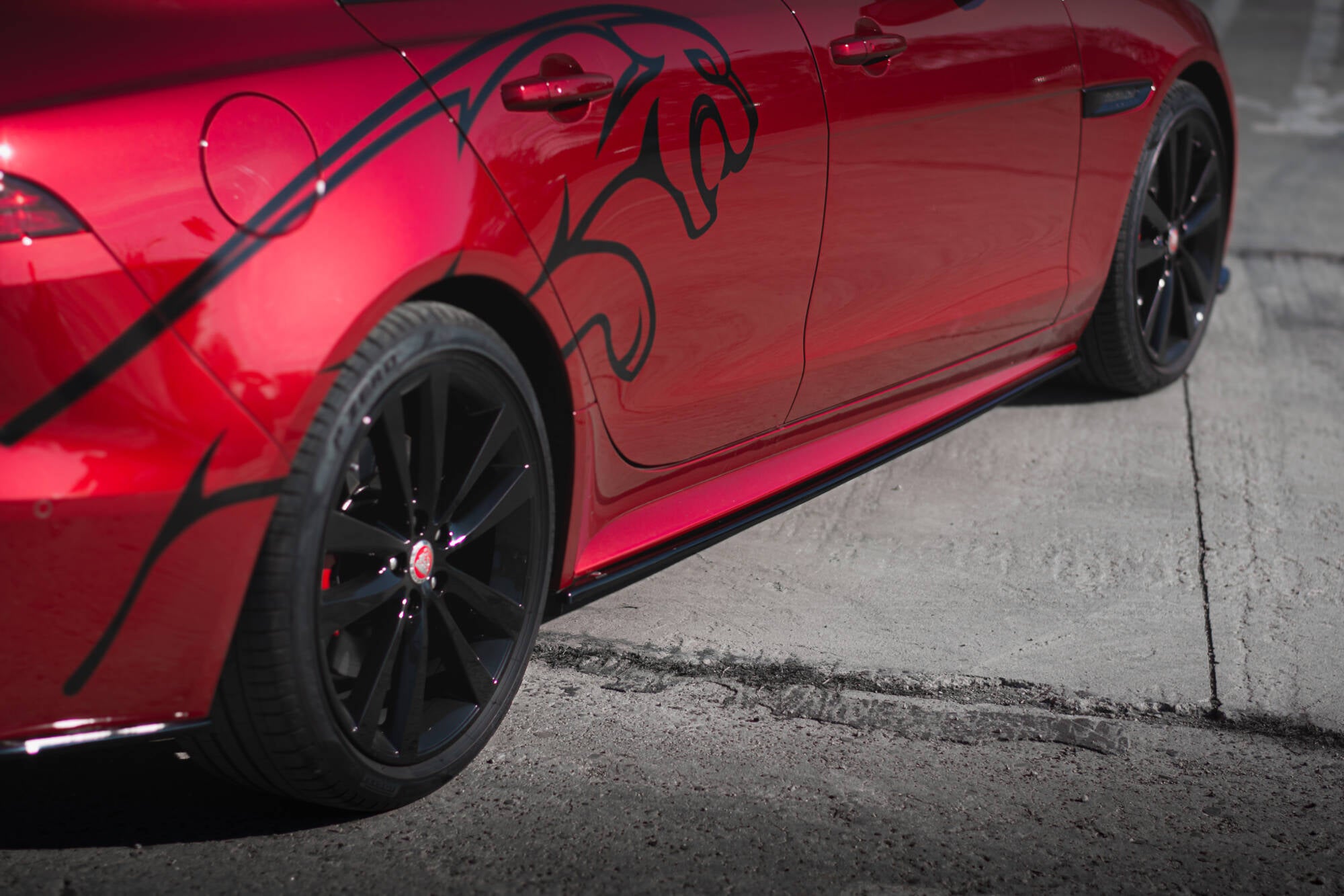 Maxton Design Street+ Seitenschweller Leisten passend für Jaguar XE R-Dynamic X760 Facelift schwarz Hochglanz