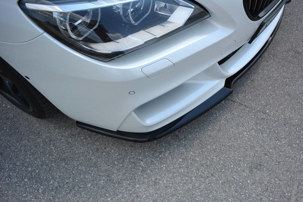 Maxton Design Street+ Spoilerlippe Front Ansatz passend für BMW 6er Gran Coupé M Paket schwarz Hochglanz