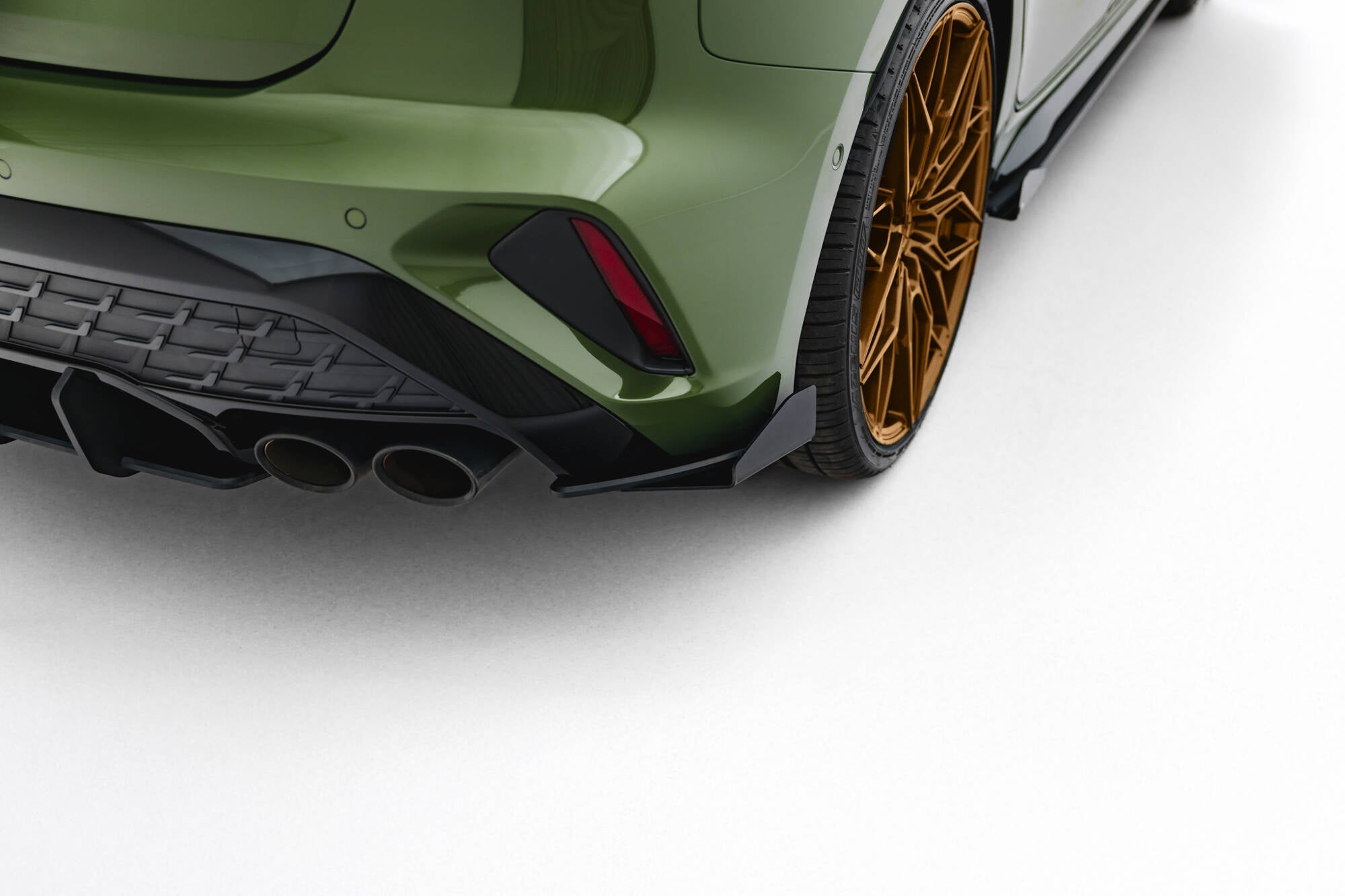 Maxton Design Street Pro Heck Ansatz Flaps Diffusor + Flaps passend für Audi S3 Sportback 8Y Facelift schwarz Hochglanz