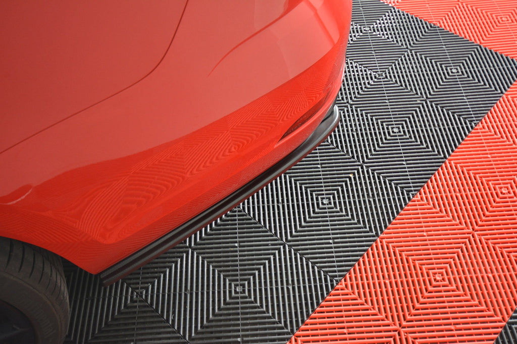 Maxton Design Heck Ansatz Flaps Diffusor V.1 passend für VW GOLF 7 R VARIANT FACELIFT schwarz Hochglanz