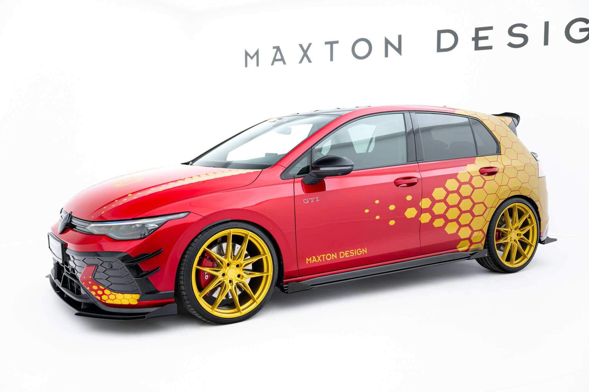 Maxton Design Street Pro Street+ Seitenschweller Leisten + Flaps passend für VW Golf GTI Clubsport Mk8 Facelift schwarz Hochglanz
